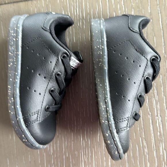 Adidas Originals STAN SMITH Ortholite Sneakers Black/White Toddler Unisex Sz 6K - Picture 5 of 12
